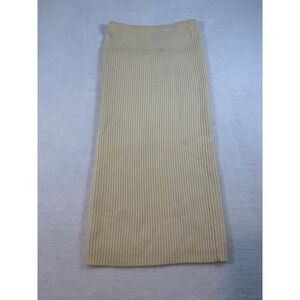 VTG 80'S I.B. DIFFUSION IVORY RIBBED KNIT ANGORA LAMBSWOOL MAXI SWEATER SKIRT